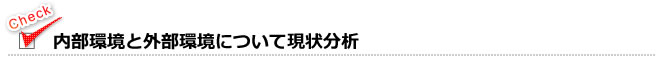 内部環境と外部環境について現状分析