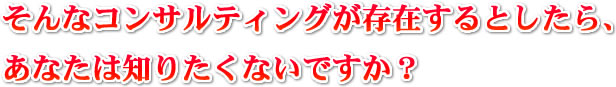 そんなコンサルティングが存在するとしたら、