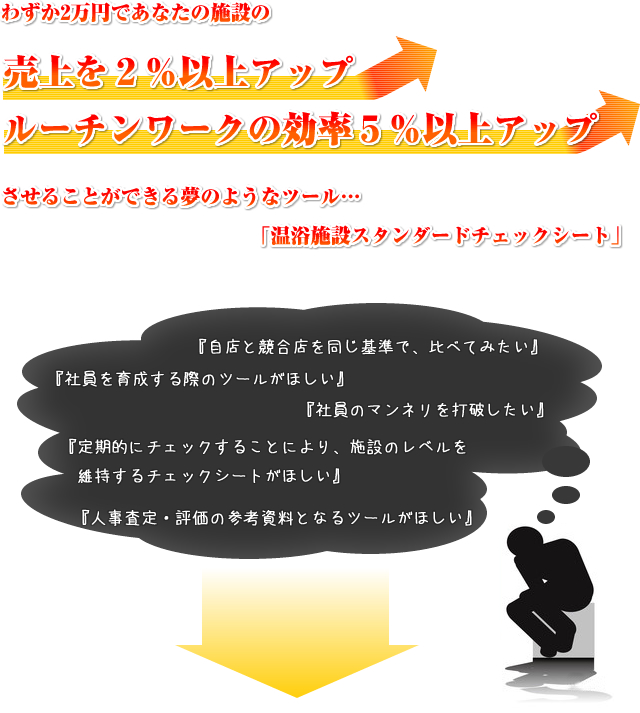 わずか２万円であなたの施設の売り上げを２％以上アップ！ルーチンワーク効率５％以上アップ！